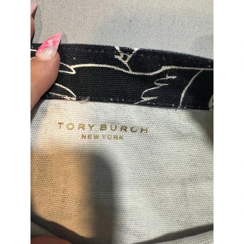 Tory Burch Printed Canvas Tote‎ 84587 Curly Ribbon